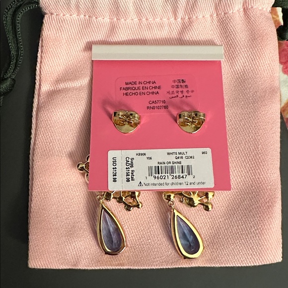 KATE SPADE NWT Rain or Shine Cloud Teardrop Earrings - Picture 5 of 5